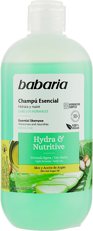 Szampon do włosów, Nawilżający i odżywczy - Babaria Hydra & Nutritive Shampoo