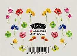 Kup Kolorowe naklejki na paznokcie 3D, Di864 - Divia Colour Nail Stickers