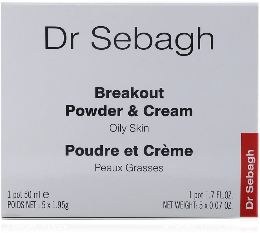 Krem i puder eliminujące wypryski do skóry tłustej - Dr Sebagh Breakout Powder & Cream For Oily Skin — Zdjęcie N1