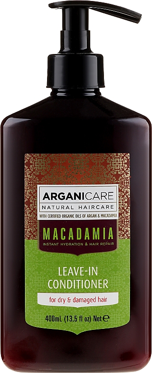 Odżywka bez spłukiwania do włosów suchych i zniszczonych z olejem makadamia - Arganicare Macadamia Leave-in Conditioner — Zdjęcie N1