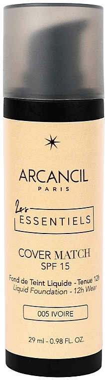 Nawilżający podkład do twarzy - Arcancil Paris Les Essentiels Cover Match Foundation — Zdjęcie N1