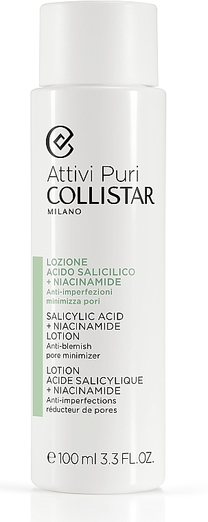 Balsam do twarzy z kwasem salicylowym i niacynamidem - Collistar Attivi Puri Salicylic Acid + Niacinamide Lotion — Zdjęcie N1