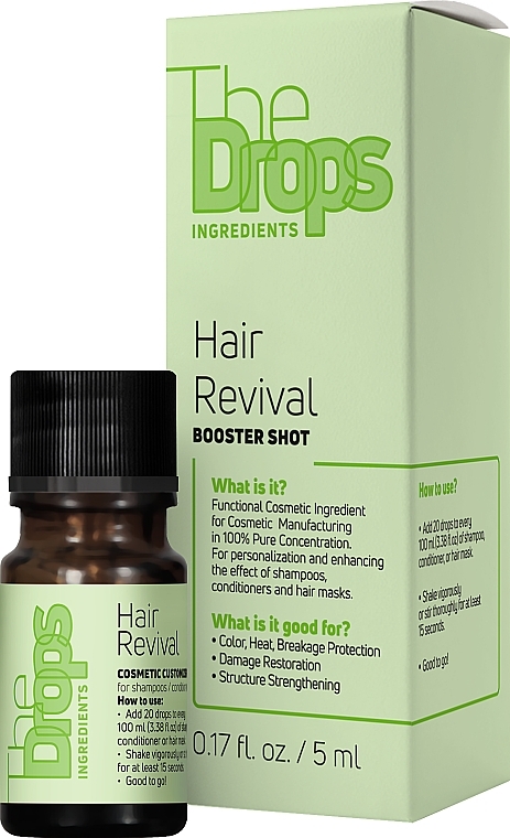 Kompleks do odbudowy zniszczonych włosów - Pharma Group Laboratories The Drops Hair Revival Booster Shot — Zdjęcie N3