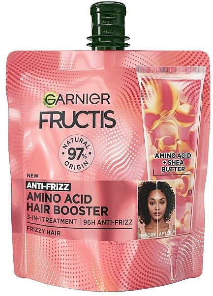 Maska wzmacniająca do włosów falowanych i kręconych - Garnier Fructis Amino Acid Hair Booster  — Zdjęcie N1