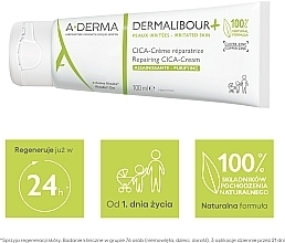 Regenerujący krem do twarzy, ciała i błon śluzowych dla niemowląt, dzieci i dorosłych - A-Derma Dermalibour + Repairing CICA-Cream — Zdjęcie N7