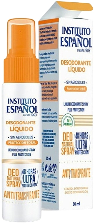 Dezodorant w sprayu - Instituto Espanol Total Protection Liquid Deodorant — Zdjęcie N1