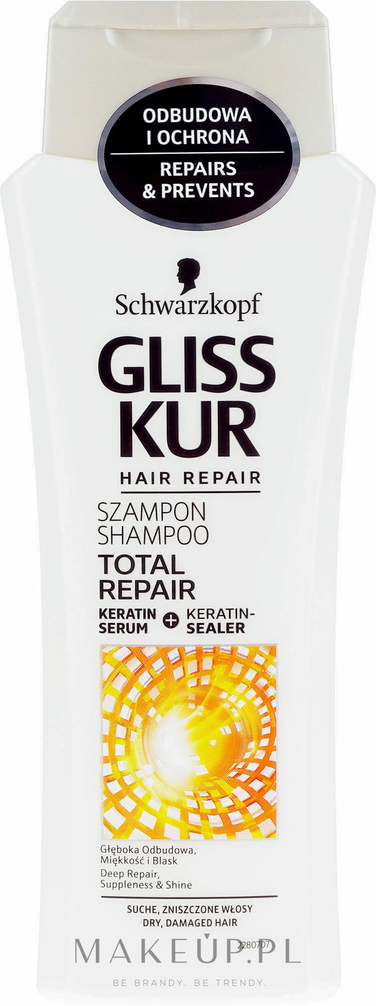 Szampon Total Repair do suchych i zniszczonych włosów - Gliss Kur Total Repair Shampoo — Zdjęcie 250 ml