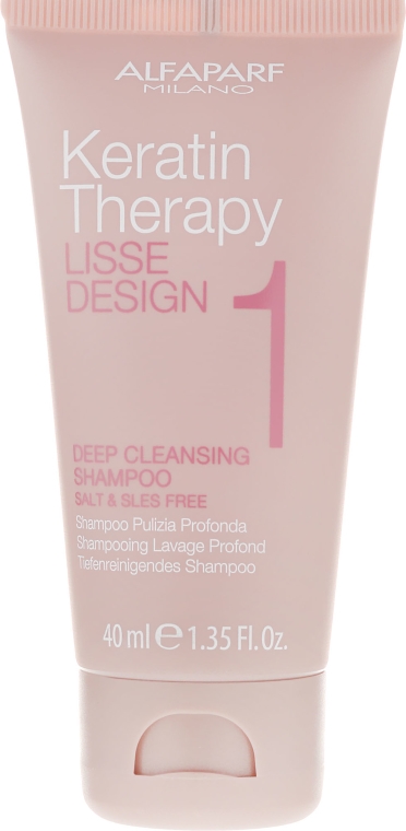 Zestaw do keratynowego wygładzania włosów - Alfaparf Milano Lisse Design Keratin Therapy Smoothing Treatment Kit (shm 40 ml + mousse 100 ml + hair/mask 40 ml) — Zdjęcie N4