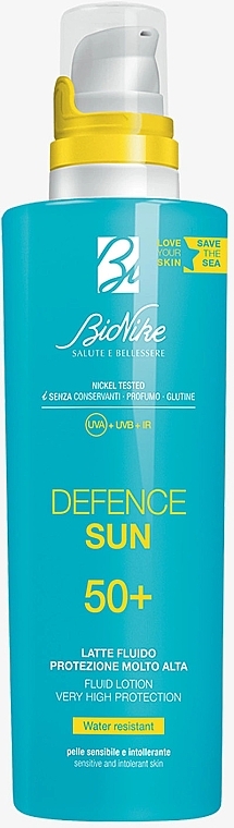 Balsam do ciała z filtrem przeciwsłonecznym - BioNike Defence Sun SPF50+ Fluid Lotion Water Resistant — Zdjęcie N1