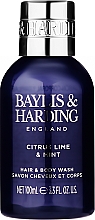 Zestaw - Baylis & Harding Men's Citrus Lime & Mint (hair/b/wash 100 ml + a/sh/balm 50 ml + face/wash 100 ml) — Zdjęcie N3