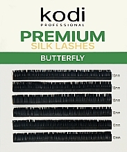 Sztuczne rzęsy Butterfly Green D 0,10 (6 rzędów po 10 mm) - Kodi Professional — Zdjęcie N1