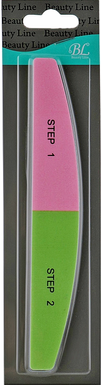 Pilnik do paznokci, różowo-jasnozielony - Beauty Line — Zdjęcie N1