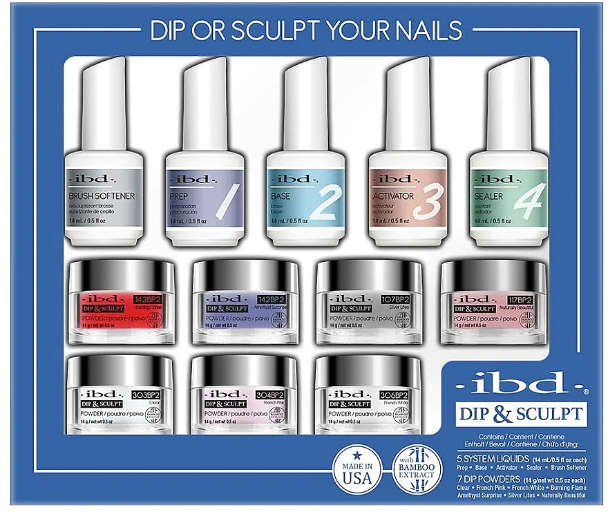 Zestaw, 12 produktów - IBD Dip & Sculpt Your Nails Kit — Zdjęcie N1