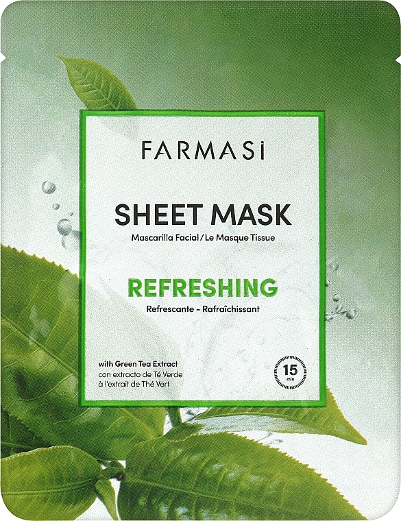 PREZENT! Odświeżająca maseczka do twarzy - Farmasi Dr.C.Tuna Sheet Mask Refreshing — Zdjęcie N1