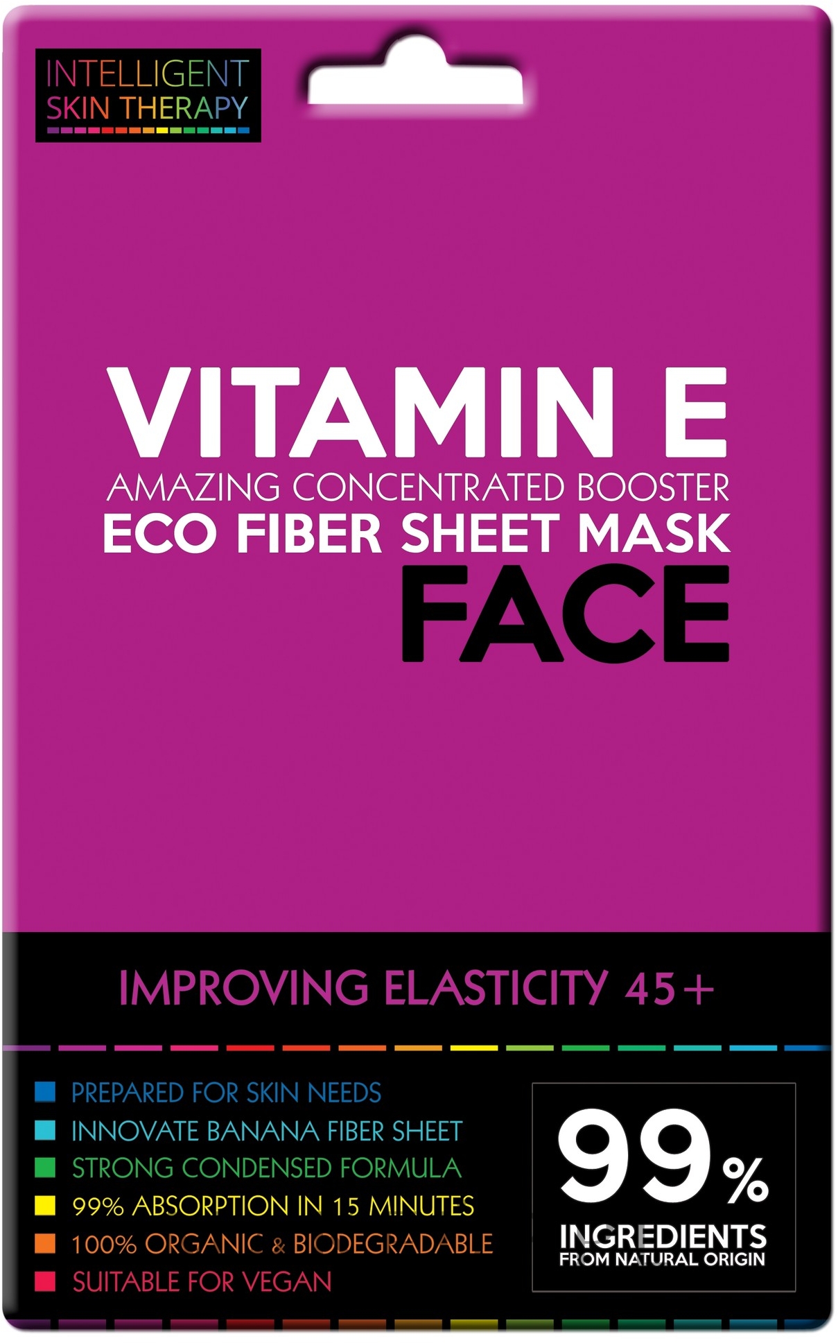 Ujędrniająca maseczka w płachcie do twarzy z witaminą E - Beauty Face Intelligent Skin Therapy Mask — Zdjęcie 25 g