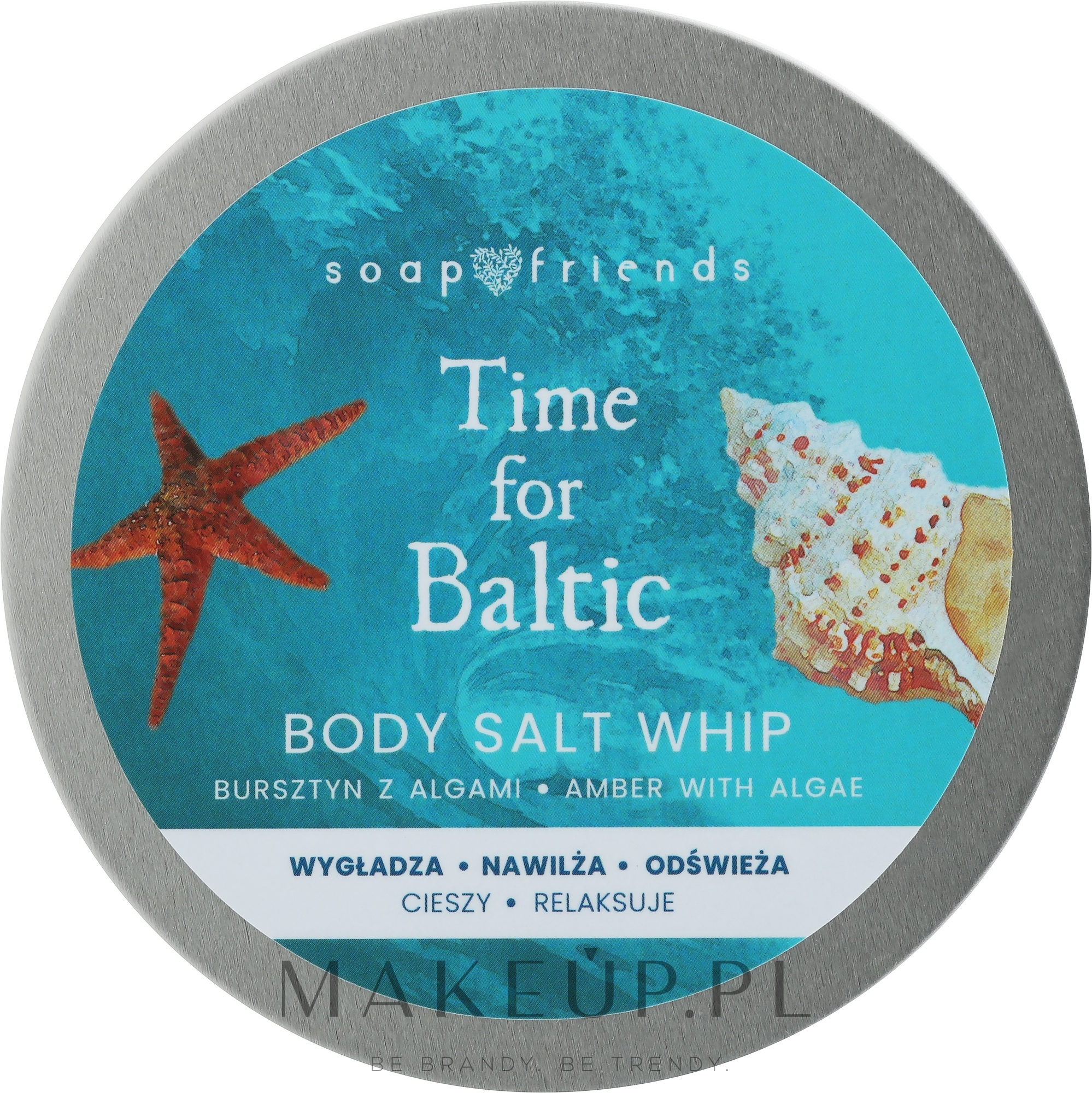 Wygładzająca solna pianka do mycia ciała Bursztyn z algami - Soap&Friends Time For Baltic Body Salt Whip — Zdjęcie 200 ml