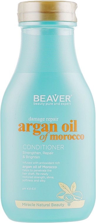 Odżywka do włosów zniszczonych z olejkiem arganowym - Beaver Professional Damage Repair Argan Oil of Morocco Conditioner — Zdjęcie N1