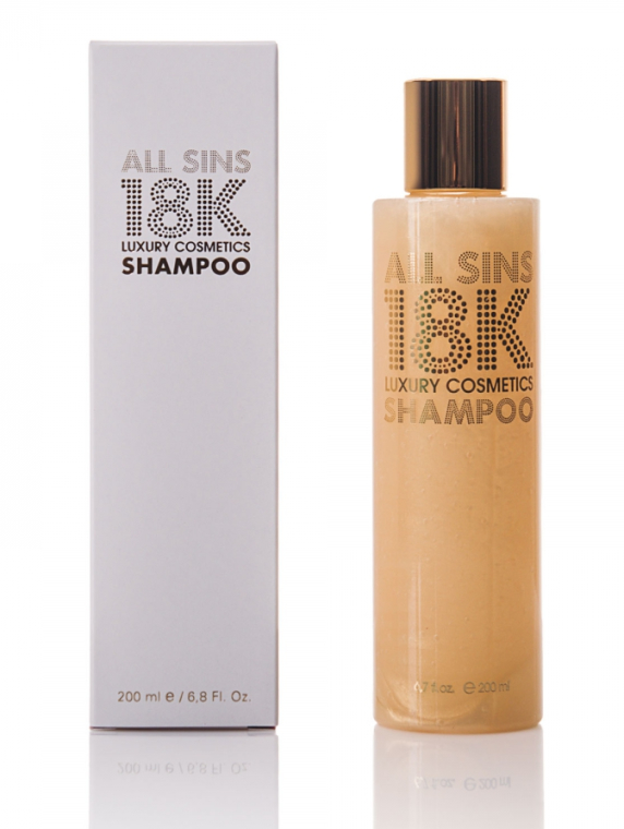Szampon nawilżający - All Sins 18K Hair Care Shampoo — Zdjęcie N1