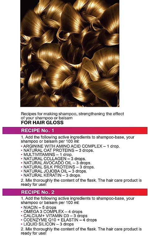 Koenzym Q10 i elastyna do włosów i skóry głowy - Pharma Group Laboratories Handmade — Zdjęcie N3