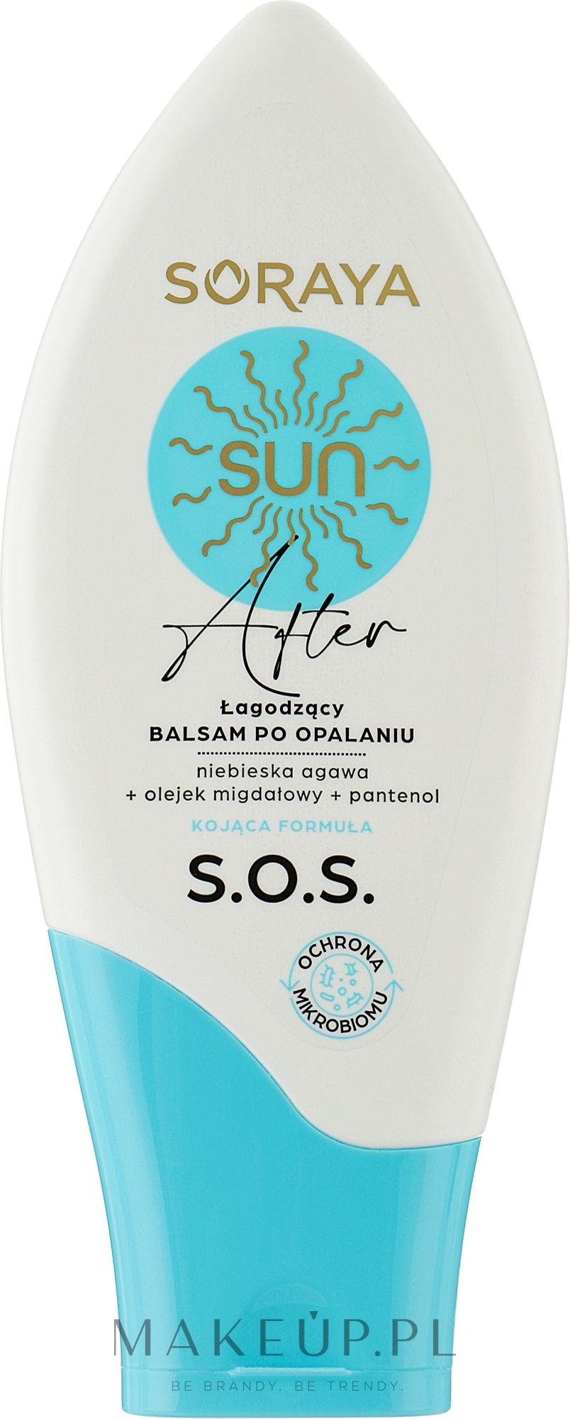 Kojący balsam po opalaniu z niebieską agawą, olejem migdałowym i pantenolem - Soraya SOS After Sun — Zdjęcie 125 ml