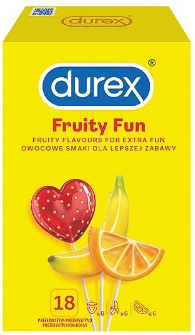 Prezerwatywy, 18 szt. - Durex Fruity Fun — Zdjęcie N3