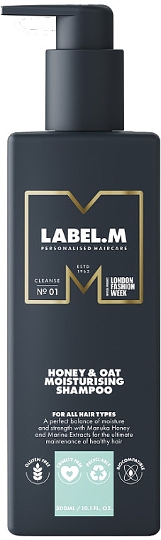 Nawilżający szampon do włosów - Label.m Professional Honey & Oat Moisturising Shampoo — Zdjęcie N1