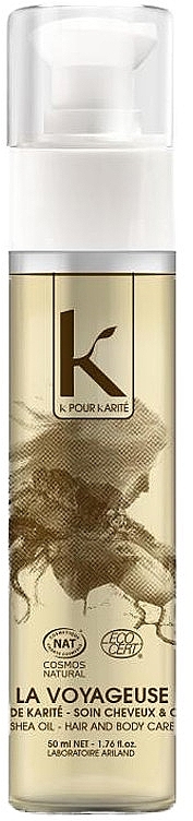 Masło shea do pielęgnacji włosów i ciała - K Pour Karite La Voyageuse Hair & Body Shea Oil Ecocert — Zdjęcie N1