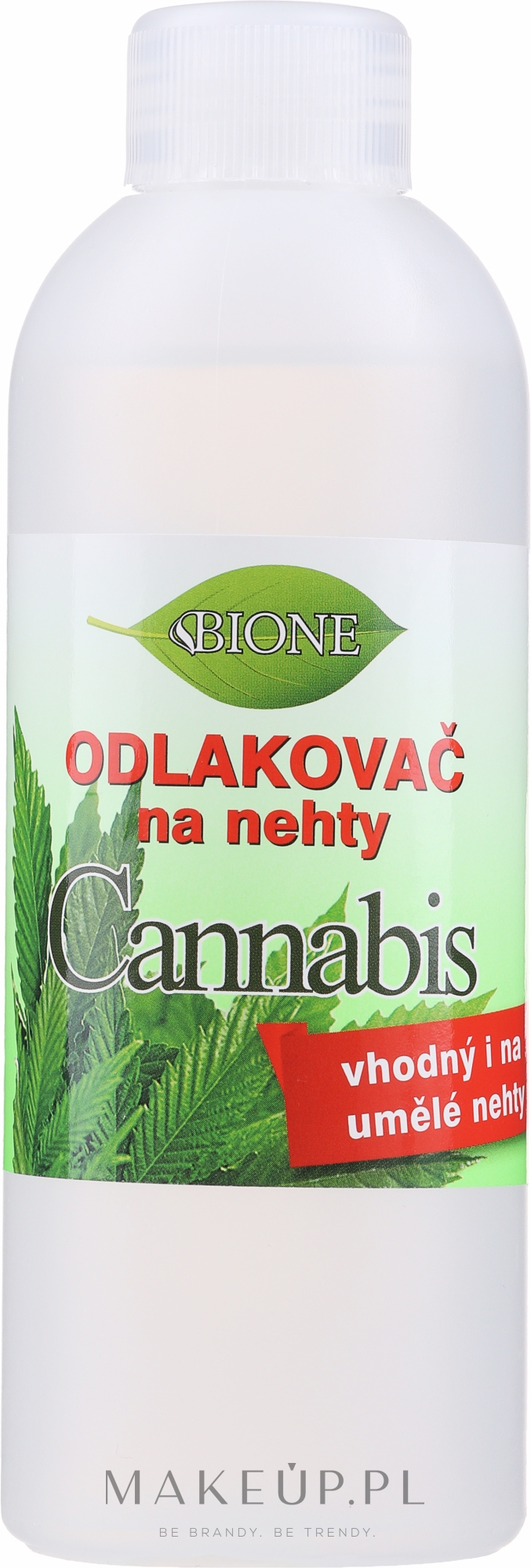 Zmywacz do paznokci bezacetonowy - Bione Cosmetics Cannabis Non-acetone Nail Polish Remover — Zdjęcie 200 ml