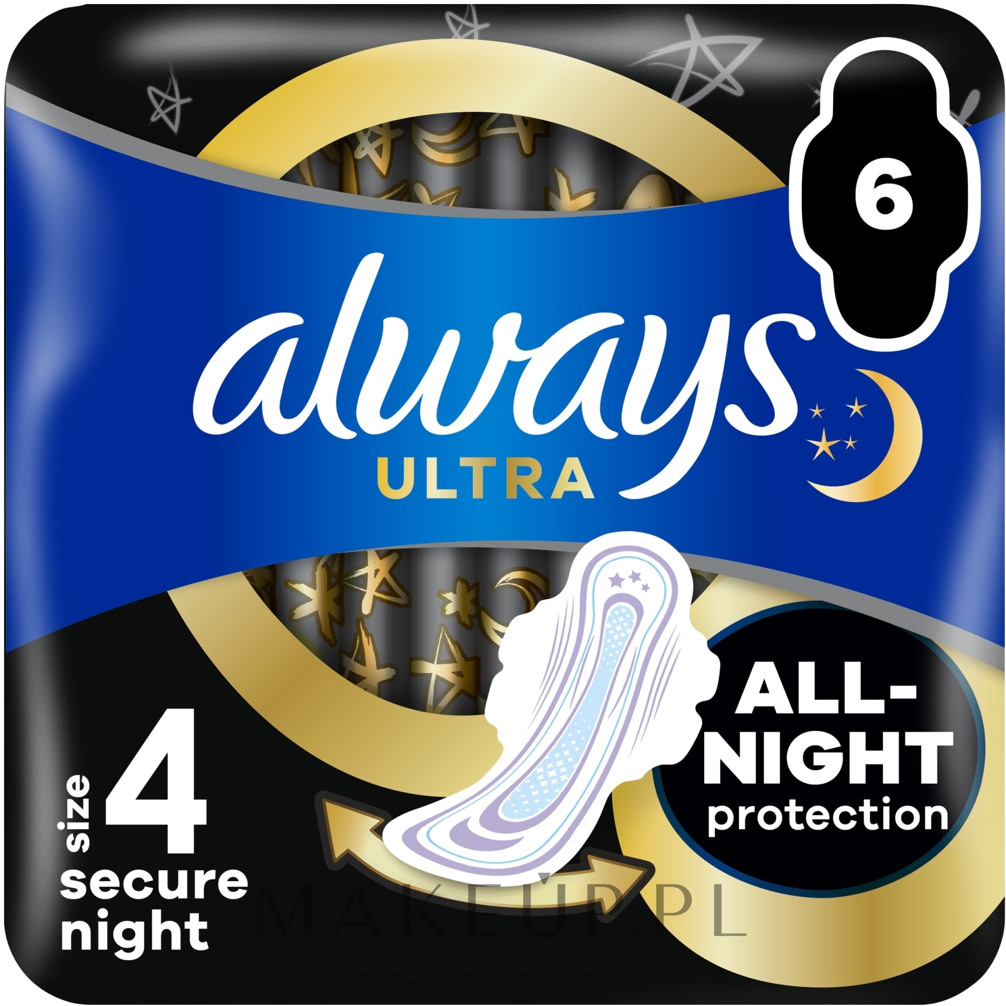 Podpaski rozmiar 4, 6 szt. - Always Ultra Secure Night — Zdjęcie 6 szt.