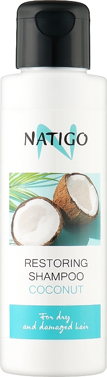 Szampon do włosów suchych i zniszczonych Kokos - Natigo Repairing Shampoo — Zdjęcie N2