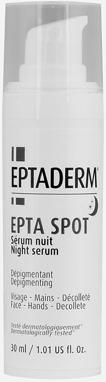 Intensywne serum na noc do skóry z przebarwieniami - Eptaderm Epta Spot Night Serum — Zdjęcie N1
