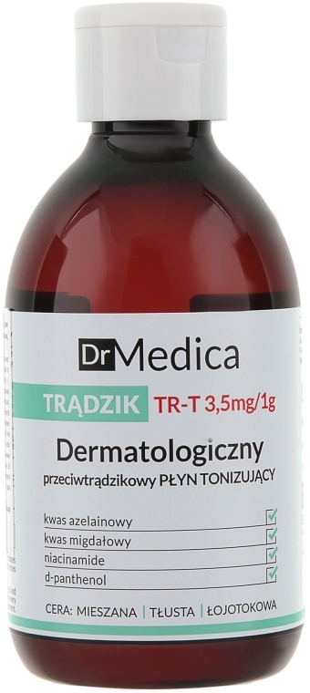 Dermatologiczny przeciwtrądzikowy płyn tonizujący - Bielenda Dr Medica Acne Dermatological Anti-Acne Liquid Tonic