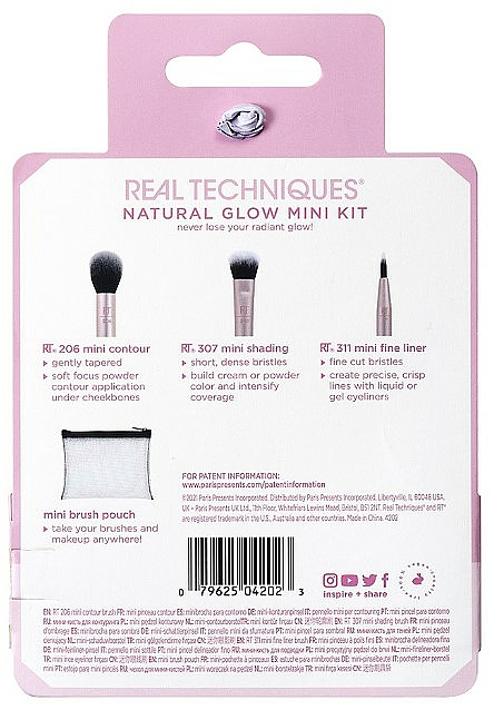 Zestaw minipędzli do makijażu w kosmetyczce - Real Techniques Natural Glow Mini Kit — Zdjęcie N2