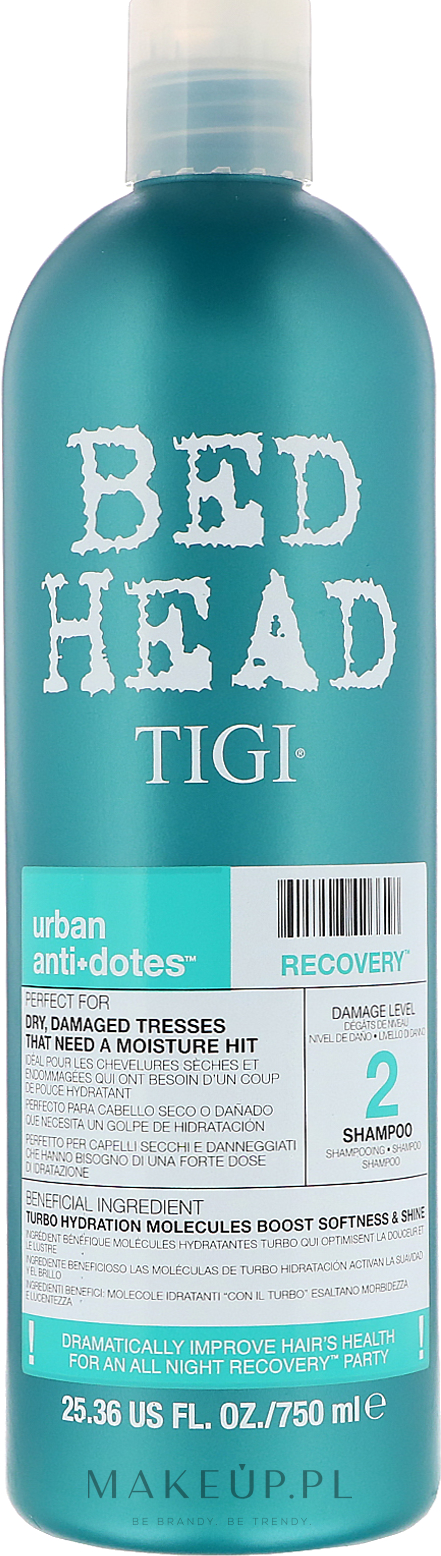 Szampon nawilżający do włosów suchych i zniszczonych - Tigi Bed Head Urban Antidotes Recovery Shampoo  — Zdjęcie 750 ml