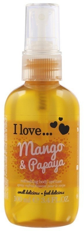 Odświeżający spray do ciała Mango i papaja - I Love... Mango & Papaya Refreshing Body Spritzer