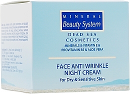 Kup Krem do twarzy przeciwzmarszczkowy dla skóry suchej i wrażliwej - Mineral Beauty System Face Anti Wrinkle Night cream