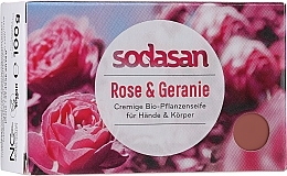 Kremowe mydło kosmetyczne Dzika róża - Sodasan Cream Wild roses Soap — Zdjęcie N1