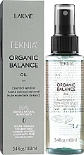 PRZECENA! Organiczny olejek kendi do włosów i ciała - Lakmé Teknia Organic Balance Oil * — Zdjęcie N2