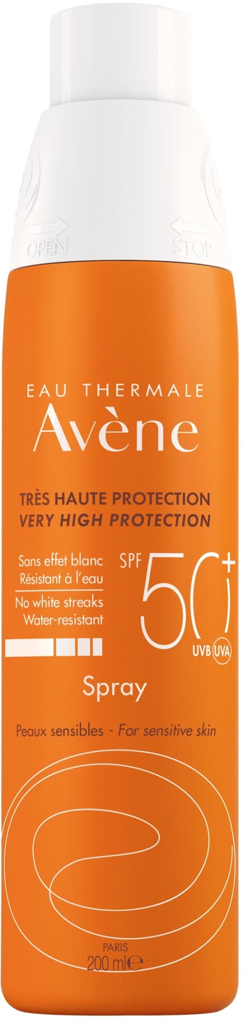 Przeciwsłoneczny spray do ciała SPF 50 - Avène Sun Very High Protection Spray — Zdjęcie 200 ml