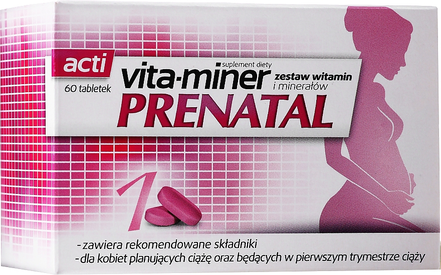 Suplement diety - Aflofarm Acti Vita-Miner Prenatal Suplement Diety — Zdjęcie N1