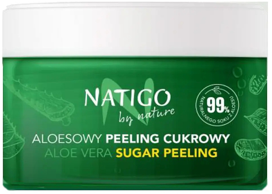 Aloesowy peeling cukrowy do ciała - Natigo By Nature Aloe Vera Sugar Peeling — Zdjęcie N1