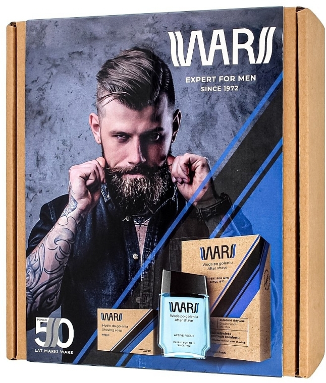 Zestaw dla mężczyzn - Wars Expert For Men Fresh (ash/90 ml + soap/80 g) — Zdjęcie N1