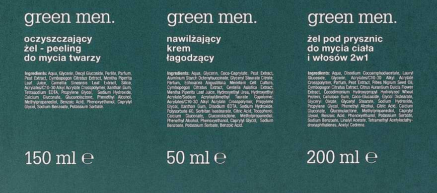 Zestaw - Tolpa Green Men 2024 Set (f/cl/gel/150ml + cr/50ml + sh/gel/200/ml) — Zdjęcie N3