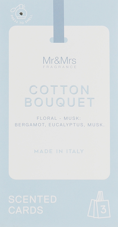 Zestaw - Mr&Mrs Fragrance Tags Mr. Drawers Set № 81 Cotton Bouquet (3 x tags)