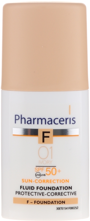 Fluid ochronno-korygujący SPF 50+ - Pharmaceris F Protective-Corrective Fluid Foundation — Zdjęcie N3
