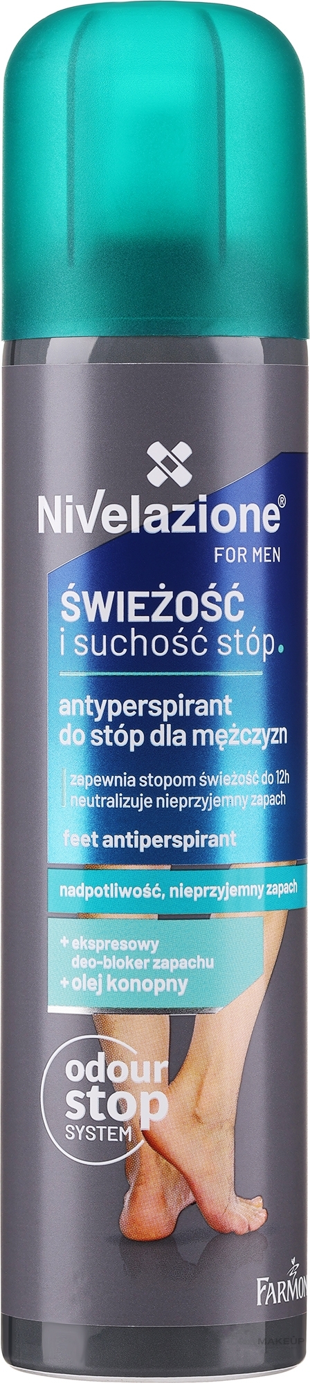 Antyperspirant do stóp - Farmona Nivelazione For Men Feet Antiperspirant — Zdjęcie 180 ml