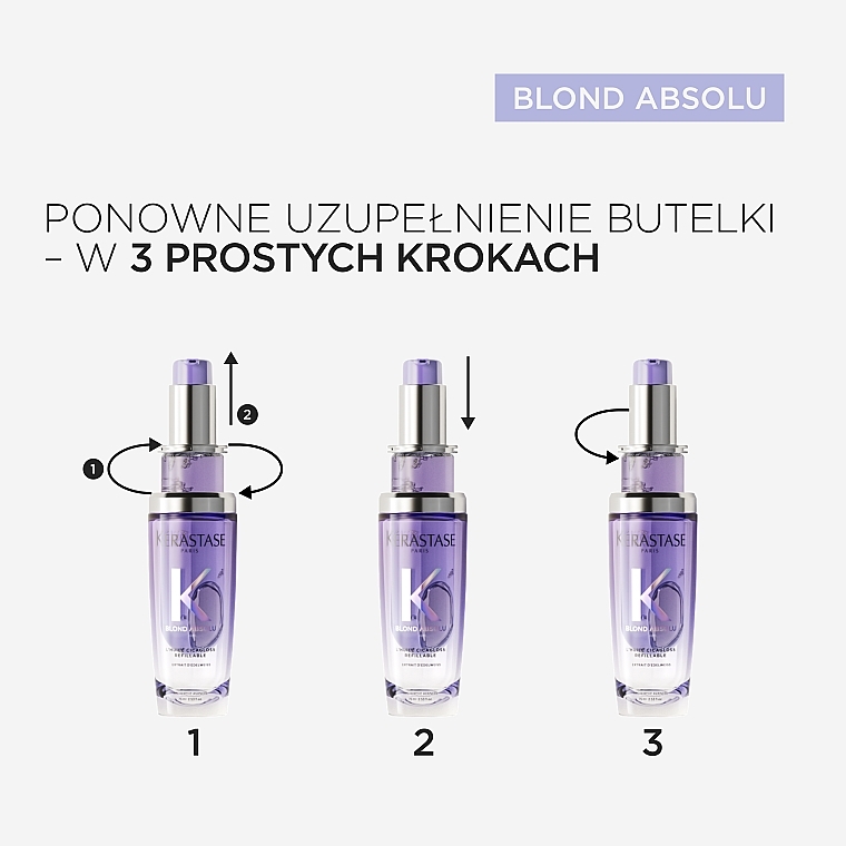 Nawilżający olejek do włosów - Kerastase Blond Absolu Cicagloss Hydrating Oil Concentrate Refillable — Zdjęcie N4