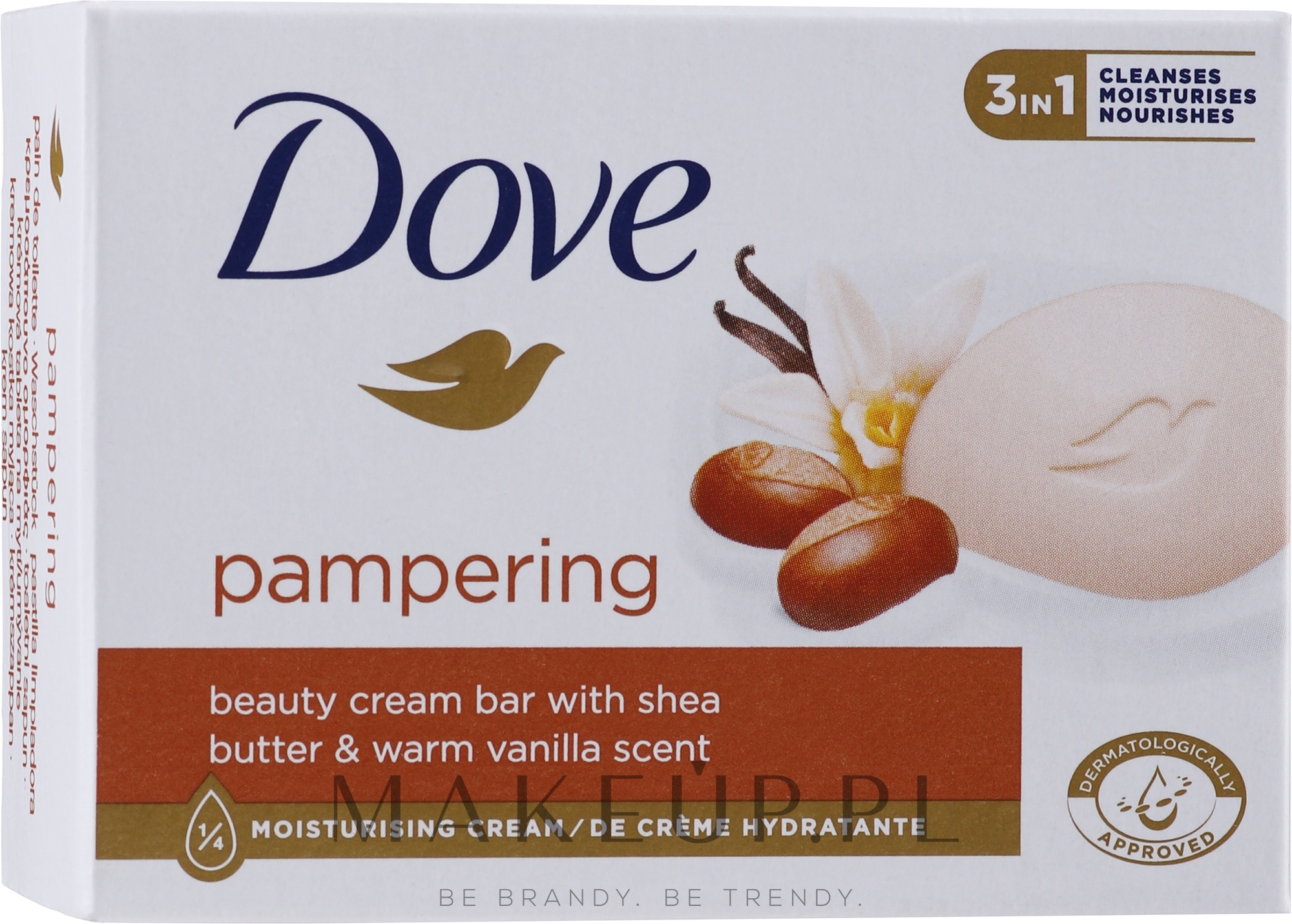 Kremowa kostka myjąca Masło shea i wanilia - Dove Purely Pampering Beauty Bar — Zdjęcie 90 g