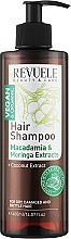 Szampon do włosów z ekstraktem z orzechów makadamia i moringa - Revuele Vegan & Organic Hair Shampoo Macadamia & Moringa Extracts — Zdjęcie N1