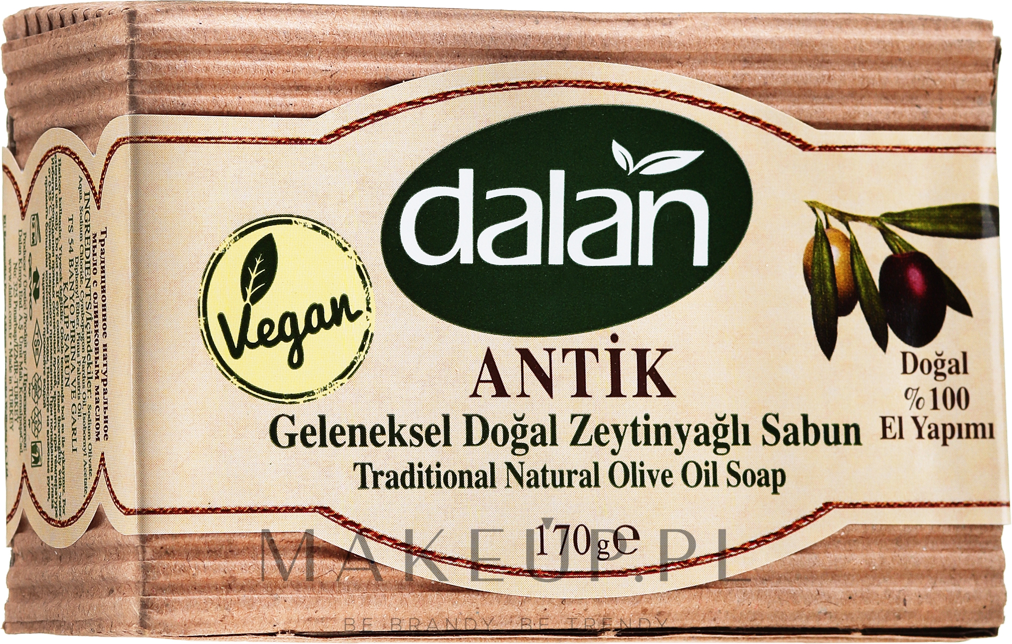 Naturalne mydło w kostce z oliwą - Dalan Antique Made From Olive Oil — Zdjęcie 170 g